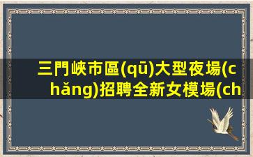 三門峽市區(qū)大型夜場(chǎng)招聘全新女模場(chǎng)K歌