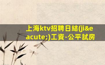 上海ktv招聘日結(jié)工資-公平試房
