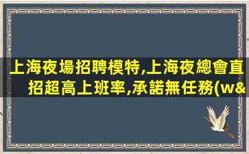 上海夜場招聘模特,上海夜總會直招超高上班率,承諾無任務(wù)