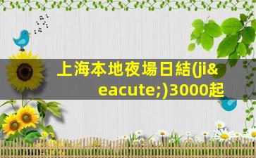 上海本地夜場日結(jié)3000起