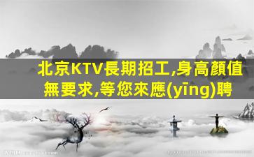 北京KTV長期招工,身高顏值無要求,等您來應(yīng)聘