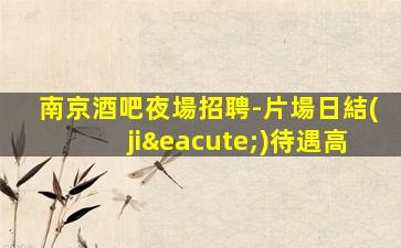 南京酒吧夜場招聘-片場日結(jié)待遇高