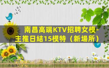 南昌高端KTV招聘女模-主推日結15模特（新場所）