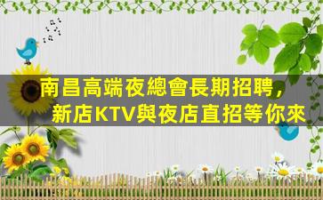 南昌高端夜總會長期招聘，新店KTV與夜店直招等你來