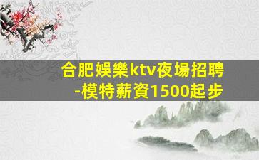 合肥娛樂ktv夜場招聘-模特薪資1500起步
