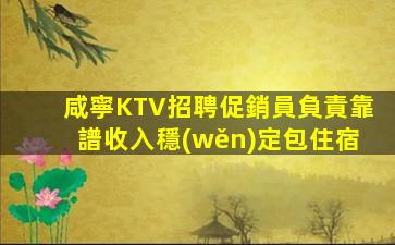 咸寧KTV招聘促銷員負責靠譜收入穩(wěn)定包住宿