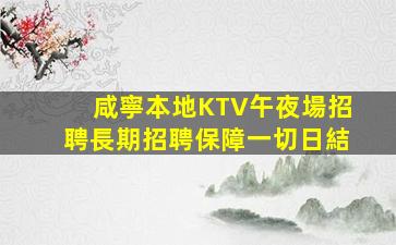 咸寧本地KTV午夜場招聘長期招聘保障一切日結