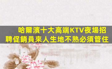 哈爾濱十大高端KTV夜場招聘促銷員來人生地不熟必須管住