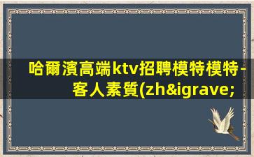 哈爾濱高端ktv招聘模特模特-客人素質(zhì)超好
