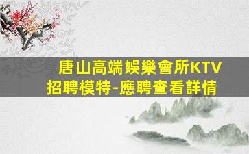 唐山高端娛樂會所KTV招聘模特-應聘查看詳情