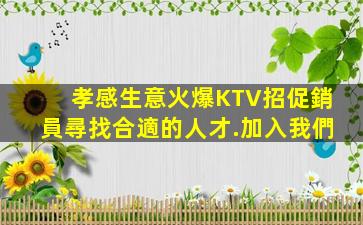 孝感生意火爆KTV招促銷員尋找合適的人才.加入我們