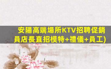 安陽高端場所KTV招聘促銷員店長直招模特+禮儀+員工)