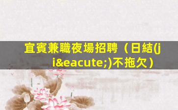 宜賓兼職夜場招聘（日結(jié)不拖欠）
