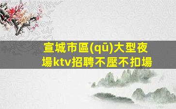 宣城市區(qū)大型夜場ktv招聘不壓不扣場
