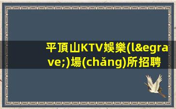 平頂山KTV娛樂(lè)場(chǎng)所招聘看顏值待遇好包住宿
