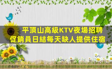 平頂山高級KTV夜場招聘促銷員日結每天缺人提供住宿