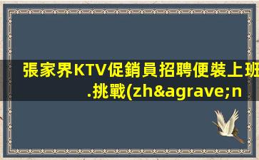 張家界KTV促銷員招聘便裝上班.挑戰(zhàn)權(quán)威-逐夢財富的新方法