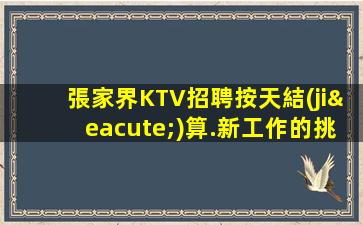 張家界KTV招聘按天結(jié)算.新工作的挑戰(zhàn)
