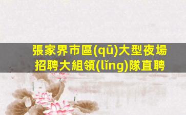 張家界市區(qū)大型夜場招聘大組領(lǐng)隊直聘