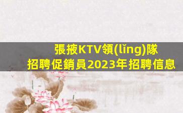 張掖KTV領(lǐng)隊招聘促銷員2023年招聘信息