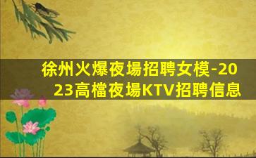 徐州火爆夜場招聘女模-2023高檔夜場KTV招聘信息