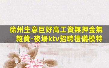徐州生意巨好高工資無押金無雜費-夜場ktv招聘禮儀模特