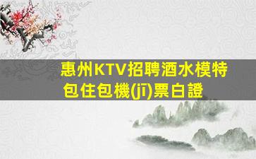 惠州KTV招聘酒水模特包住包機(jī)票白證