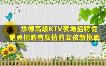 承德高級KTV夜場招聘促銷員招聘有顏值的女孩新挑戰