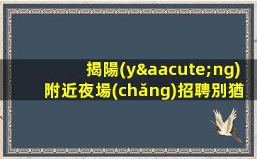 揭陽(yáng)附近夜場(chǎng)招聘別猶豫火熱招人中