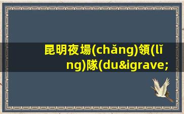 昆明夜場(chǎng)領(lǐng)隊(duì)招聘模特-人性化管理