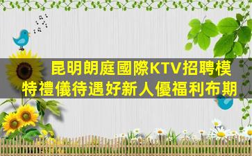 昆明朗庭國際KTV招聘模特禮儀待遇好新人優福利布期