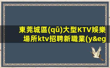 東莞城區(qū)大型KTV娛樂場所ktv招聘新職業(yè)人生贏家選對(duì)職業(yè)