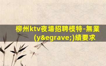 柳州ktv夜場招聘模特-無業(yè)績要求