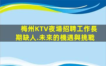 梅州KTV夜場招聘工作長期缺人.未來的機遇與挑戰