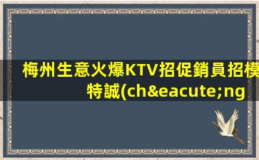 梅州生意火爆KTV招促銷員招模特誠(chéng)信至上無用場(chǎng)所