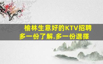 榆林生意好的KTV招聘多一份了解.多一份選擇