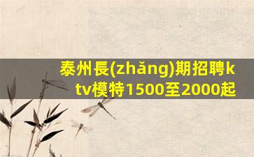 泰州長(zhǎng)期招聘ktv模特1500至2000起
