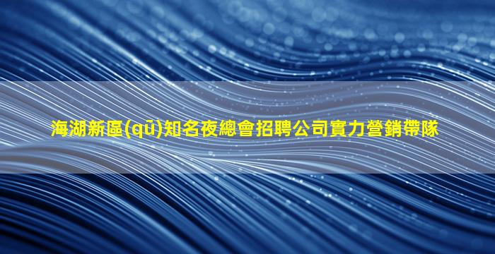 海湖新區(qū)知名夜總會招聘公司實力營銷帶隊
