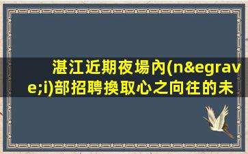 湛江近期夜場內(nèi)部招聘換取心之向往的未來