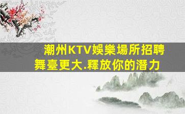 潮州KTV娛樂場所招聘舞臺更大.釋放你的潛力