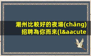 潮州比較好的夜場(chǎng)招聘為你而來(lái)生意超火的
