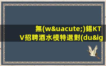 無(wú)錫KTV招聘酒水模特選對(duì)人少走彎路交
