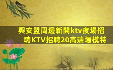 興安盟周邊新開ktv夜場招聘KTV招聘20高端場模特