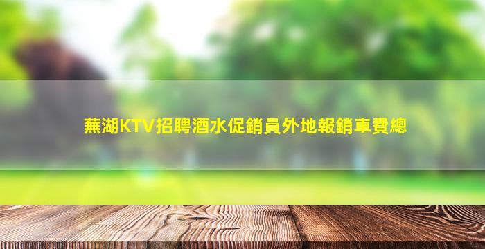 蕪湖KTV招聘酒水促銷員外地報銷車費總