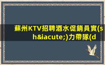 蘇州KTV招聘酒水促銷員實(shí)力帶隊(duì)列