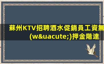 蘇州KTV招聘酒水促銷員工資無(wú)押金階達(dá)