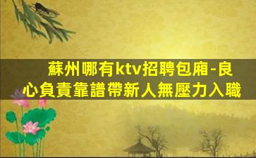 蘇州哪有ktv招聘包廂-良心負責靠譜帶新人無壓力入職