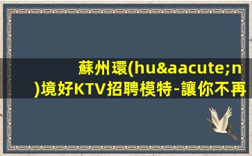 蘇州環(huán)境好KTV招聘模特-讓你不再彷徨