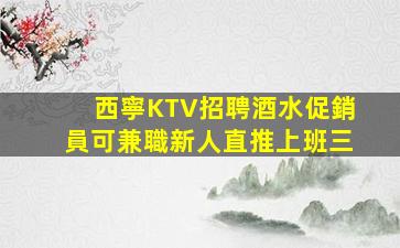 西寧KTV招聘酒水促銷員可兼職新人直推上班三