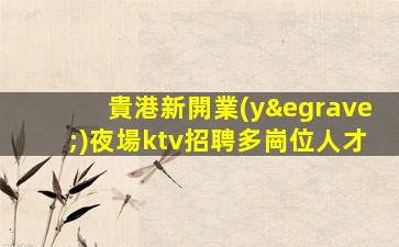 貴港新開業(yè)夜場ktv招聘多崗位人才